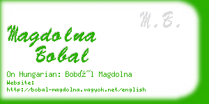 magdolna bobal business card
